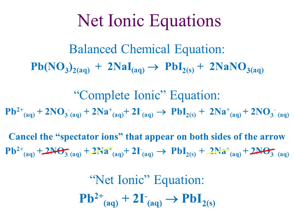 Net Ionic Equation Calculator